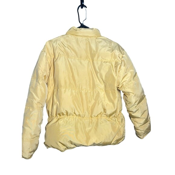 VTG Eddie Bauer Canary Yellow Bomber Down filled Ski Jacket Size Small - Picture 6 of 10